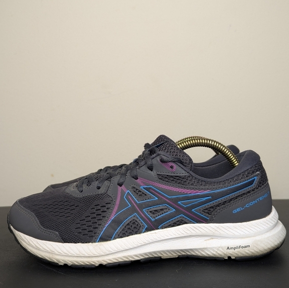 ASICS Women's Gel-Contend 7 Running Shoes Graphite Gray Digital Aqua Size 8.5 - Picture 4 of 9